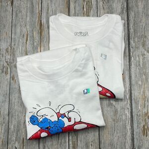 Men’s Smurfs Graphic Cotton T-Shirt 2-Pack Size M